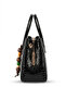 Elit Vsn3132R Women's Patent Leather Hand and Shoulder Bag Black Printed - 4