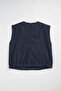Men's Women's Indigo Double Breasted 100% Cotton Denim Vest Slim Fit - 4