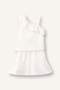 Wrinkled Textured Fabric 2-Piece Ecru Set for Baby Girl I0050A526Hs