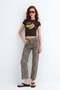 Leopard Patterned Jean Trousers Pn1074