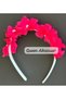 Fuchsia Pink Floral Pearl Fancy Crown Henna Engagement Bridesmaid Special Occasion Women's Children's Crown - 3