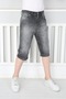 Boys' Vintage Detailed Denim Capri - Flexible and Comfortable Denim Shorts - 3