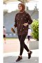 Bead Embellished Comfortable Sports Sweattshirt Tunic
