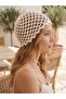 Off-White Color Mesh Knit Bandana – Cream Stylish Bohemian Summer Beanie - 2