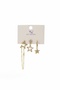 Non-Tarnishing Zircon Stone 3-Piece Earrings - 2