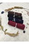 Combed Cotton Shawl Set of 4 Soft Textured Jersey Combed Cotton Shawl Set with Shawl Clip as a Gift (Bordo-Dark Blue-Black-Brown) - 3