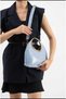 Women's Gold Accessory Detail Long Strap Hand and Shoulder Bag Baby Blue - 2