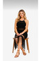 Black Pareo Long Beach Dress with Halter Neck - 3