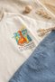 Boy's White Diplodocus Printed T-Shirt, Blue Linen Look Shorts and Bucket Hat 3-Piece Summer Set - 5