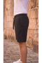 Men's Black Pique Fabric Stylish Comfortable Double-Leg Shorts with Pockets - 2