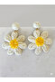 Daisy Flower Earrings White Yellow Colorful Bohemian Summer Dangle Women Earrings - 2