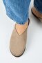 Magali Women's Genuine Leather Flat Sabo Mink Slippers - 8