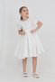 Balloon Sleeves Belted Girls Graduation Evening Dress Kvc1062