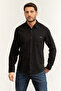 Men's Ls Sld Casual Linen Black Classic Shirt