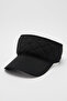 Visor Sports Cap Tennis Running Training Accessory |   Women's Black Quilted Elastic