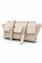 Bella Buckle Detailed Women's Shoulder Bag Cream - 3