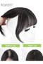 3D Hair Topper with Air Bangs French Style Clip in Hairpiece for Women Thinning Hair Hair Loss Cover Gray Hair (25cm,Brown Black) - 3