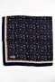 Women's Navy Blue Floral Patterned Stitched Writing Pad - 2