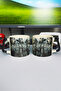 كوب سيراميك فاخر مطبوع عليه Gears of War (قطعة واحدة) بمقبض أسود خاص بمقبض مموج V5D - 2