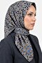 Women's Gray Floral Patterned Stitched Writing Pad
