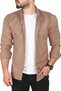Men's Mink Large Size Lycra Gabardine Sports Shirt – Slim Fit with Snap Closure 2500423