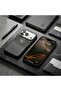 Zeronix compatible For iPhone 17 Pro 6.3-Inch Premium Two-Tone Leather and Fabric Hybrid Protective - 3