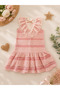 Girl's Lace Detailed Pink Dress - 2