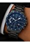Men's Wristwatch Steel Band Black Color Functional Premium Design with Calendar Gift Boxed