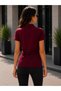 New Season Women's White Polo Collar Striped Short Sleeve Body Suit Slimfit Flexible Lycra 100% Cotton - 2