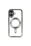 Case for iPhone 16 with Camera Lens Protection M-Safe Supporting Transparent Silicone Cross Cover