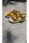 Genuine Leather Orthopedic Sole Velcro Children's Sandals Yellow - 6
