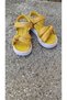 Genuine Leather Orthopedic Sole Velcro Children's Sandals Yellow - 5