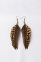 Ethnic Hippie Style Ostrich Feather Earrings 9 Cm. - 3