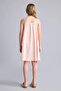 100% Cotton Patterned Strappy Ribbed Light Pink Nightgown for Girls I0407A826Hs - 5