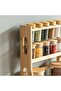 Bamboo Spice Rack Organizer, 3-Tier Kitchen Counter Storage with Glass Spice Jars & Storage Jars - 3