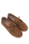 Women's Genuine Leather Brown Loafer Shoes - 2