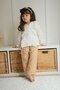 Girl's 100% cotton efil efil muslin fabric 2-piece top and bottom set - 2