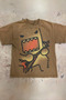 Brown Guitarist Caricature Y2K Unisex T-Shirt