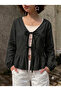 Ruffled Front Tie Bolero Kimono - 3