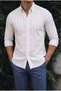 Palermo white blue striped regular fit comfort shirt