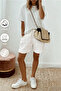 Women's Comfortable Cut Summer Shorts with Elastic Waist and Pockets - 3