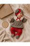 Newborn Baby Girl 5 Piece Leopard Pattern Hospital Discharge Set with Red Detail 0-3 Months - 4