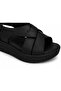 Elora Black Genuine Leather Women's Sandals -Comfortable for Daily Wear- - 6