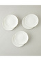 Wave Porcelain 6-Piece Cake Set 20 cm White - 2