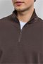 Brown Men's Stand Collar Regular Fit Sweatshirt Bsw1204000000 - 5