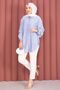 Buttoned Striped Shirt Indigo - 4