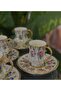 Solana Porcelain Hand Painted 6 Cup Set
