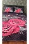 Rose Purple Double Quilted King Size Pique Bedspread 240*260 3-Piece - 4
