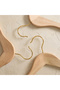 Triple Wooden Premium Tabletop Set — Natural Modern Clothes Hanger with Gold Hooks, Stylish Design - 5