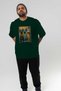 For the Love of Cats 66 Front Cat Printed Green Oversize T-Shirt 100% Cotton Unisex Cat Lover Premium Design - 7